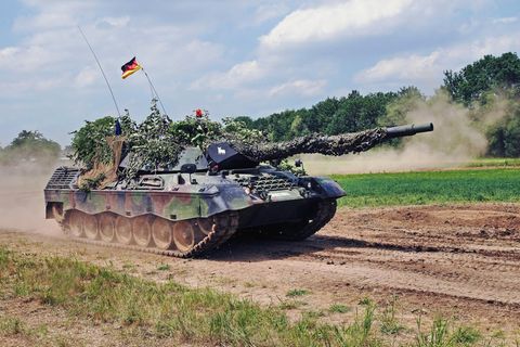 Der Leopard 1A5 ist die modernste Variante. Hier beim Militärtag 2015 in Uffenheim.