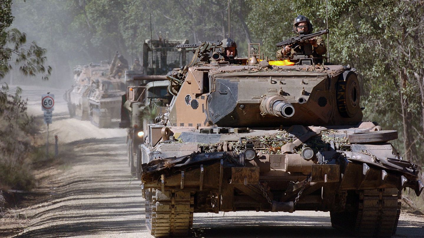 Auch in Australien war der Leopard 1 im Einsatz. Hier bei einer Übung im Jahr 2005.