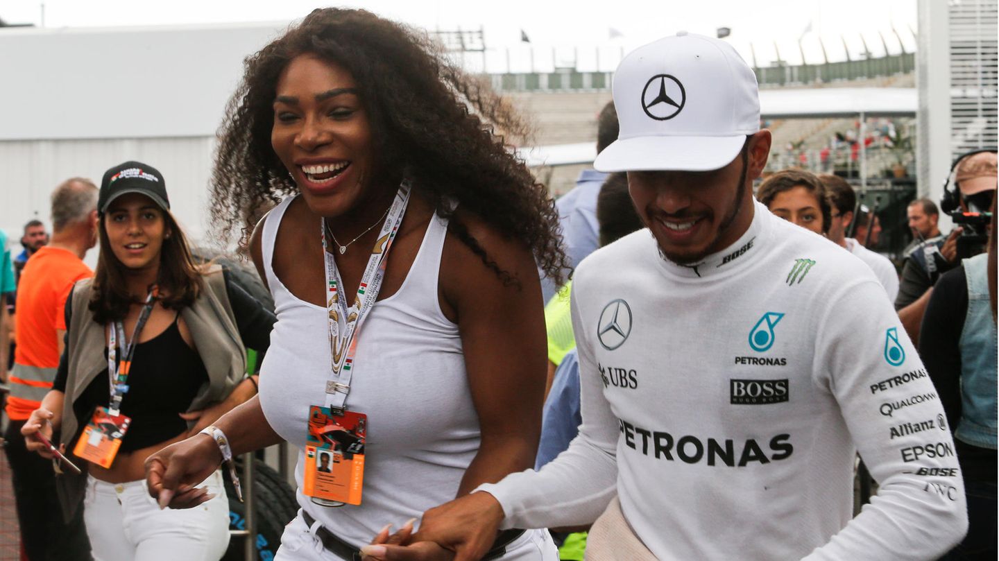 Serena Williams und Lewis Hamilton beim Großen Preis von Mexiko im Jahr 2016