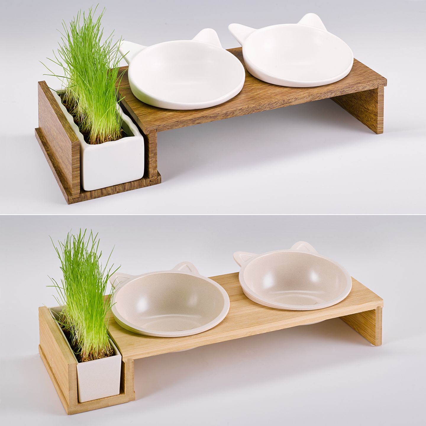 Plagiarius Awards: Ein deutscher Hersteller für Haustierbedarf hat sich eine stylishe Katzenfutterbar mit separater Grasschale ausgedacht. Doch ein Discounter hat das Design ziemlich schamlos – aus Plastik statt Keramik – nachgebaut und zu einem Fünftel des Preises angeboten. Der Plagiatsstreit wurde laut Aktion Plagiarius außergerichtlich beigelegt. Ein deutscher Hersteller für Haustierbedarf hat sich eine stylishe Katzenfutterbar mit separater Grasschale ausgedacht. Doch ein Discounter hat das Design ziemlich schamlos – aus Plastik statt Keramik – nachgebaut und zu einem Fünftel des Preises angeboten. Der Plagiatsstreit wurde laut Aktion Plagiarius außergerichtlich beigelegt.