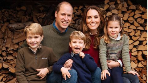 William und Kate mit ihren Kindern