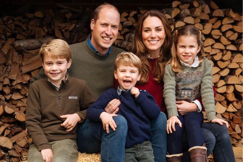 William und Kate mit ihren Kindern