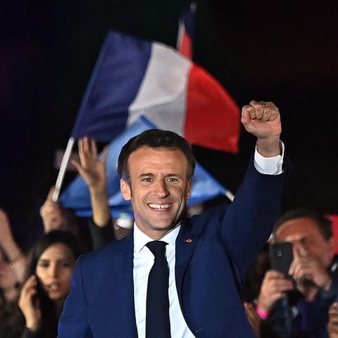 Emmanuel Macron und seine Frau Brigitte Macron