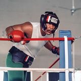 George Foreman bei einem Boxkampf