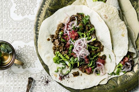 Rezept für einen Tantuni-Wrap