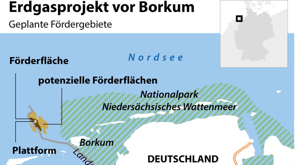 Erdgasprojekt vor Borkum Erdgasprojekt vor Borkum