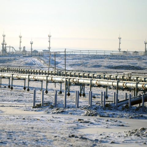 Das Erdgasfeld Bovanenkovo zählt zu den größten in der Polarregion. Nach Angaben des Konzern Gazprom sollen dort 26.5 Billion Kubikmeter Gas liegen.