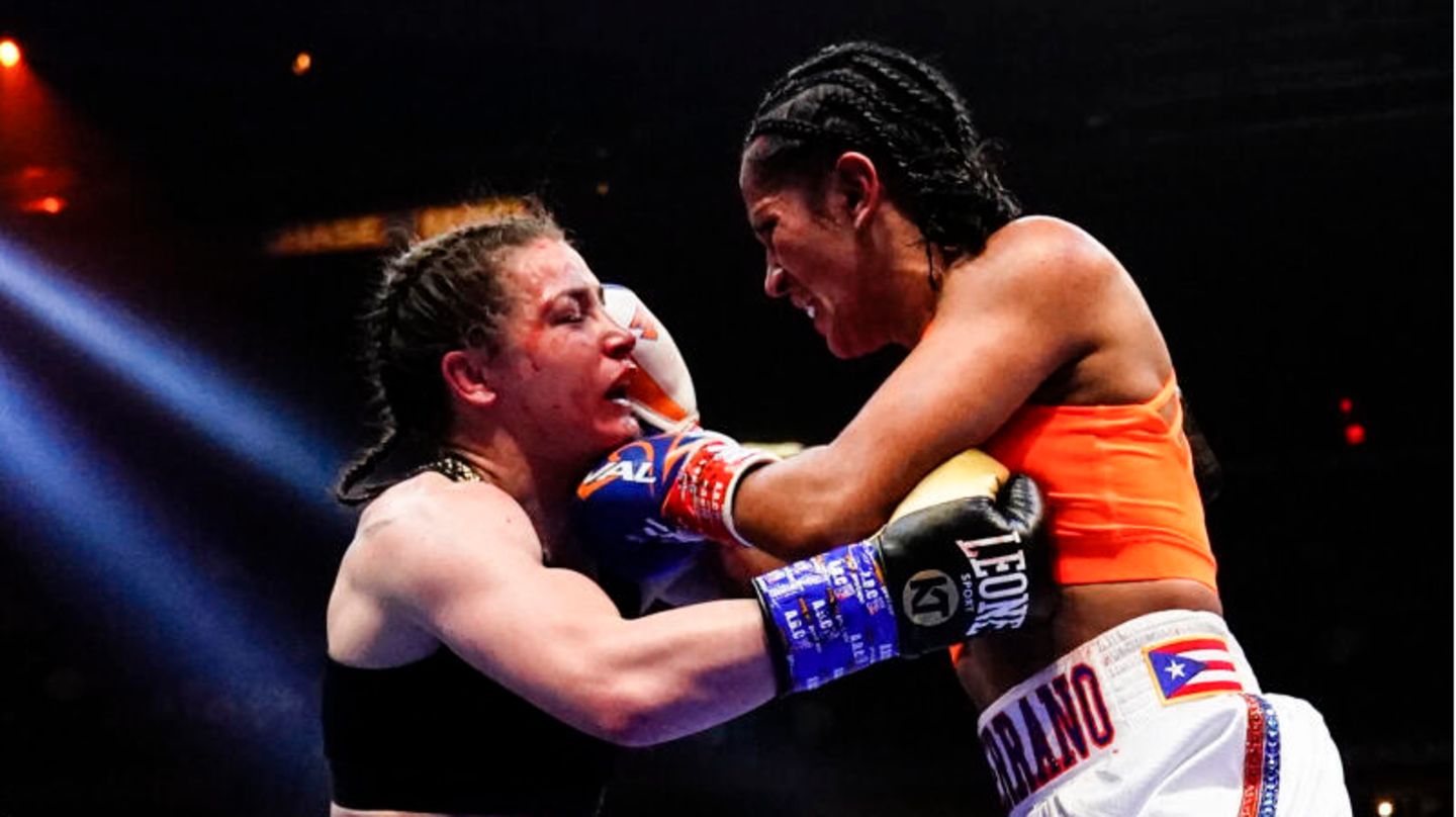 Serrano attackierte aggressiv. Taylor trug im Laufe des Fights einen Cut an der rechten Augenbraue davon.