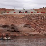Außer Betrieb: Selbst diese lange Bootsrampe am Lake Powell reicht nicht mehr bis ins Wasser