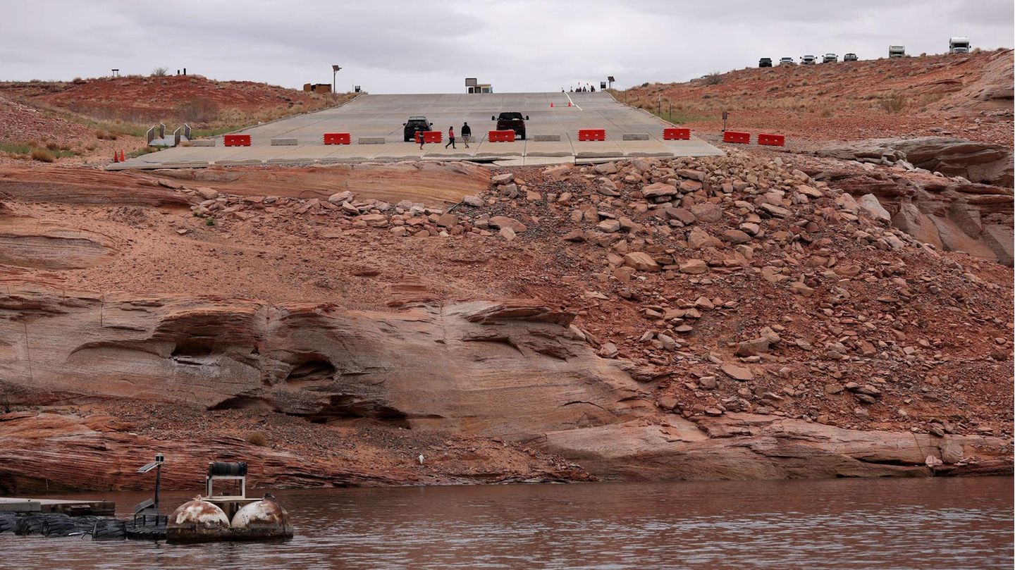 Außer Betrieb: Selbst diese lange Bootsrampe am Lake Powell reicht nicht mehr bis ins Wasser