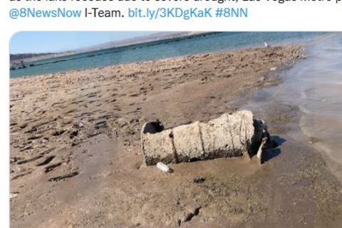 Das Fass, in dem die Leiche im Lake Mead bei Las Vegas gefunden wurde