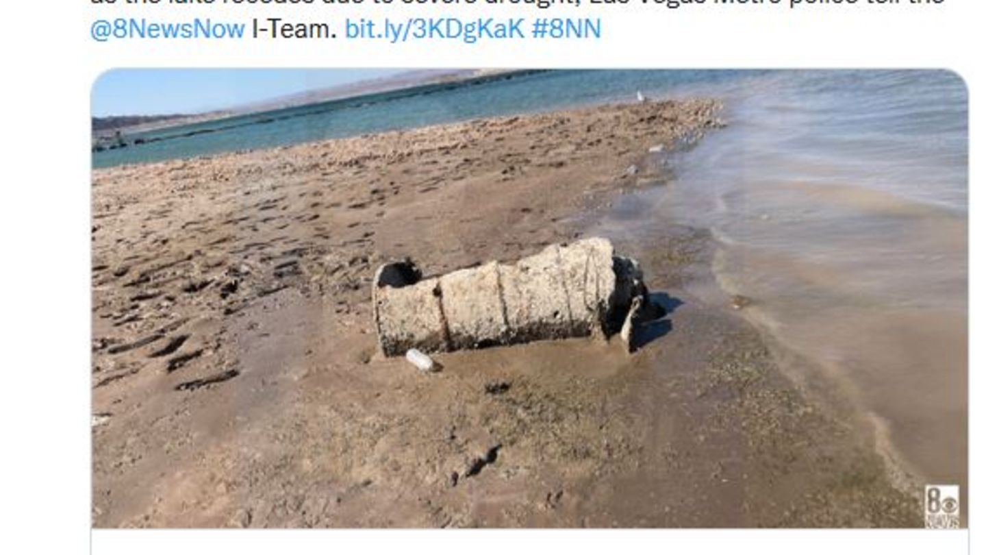 Das Fass, in dem die Leiche im Lake Mead bei Las Vegas gefunden wurde