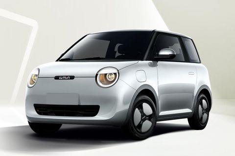 Das Elektroauto Changan Lumin Corn in seitlicher Frontansicht