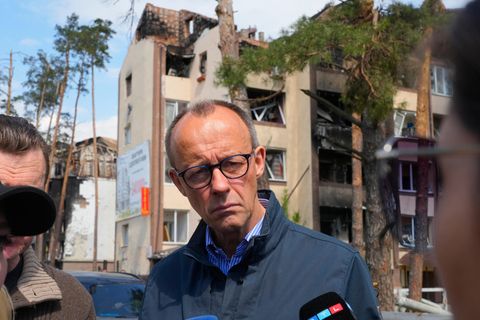 Friedrich Merz in Irpin