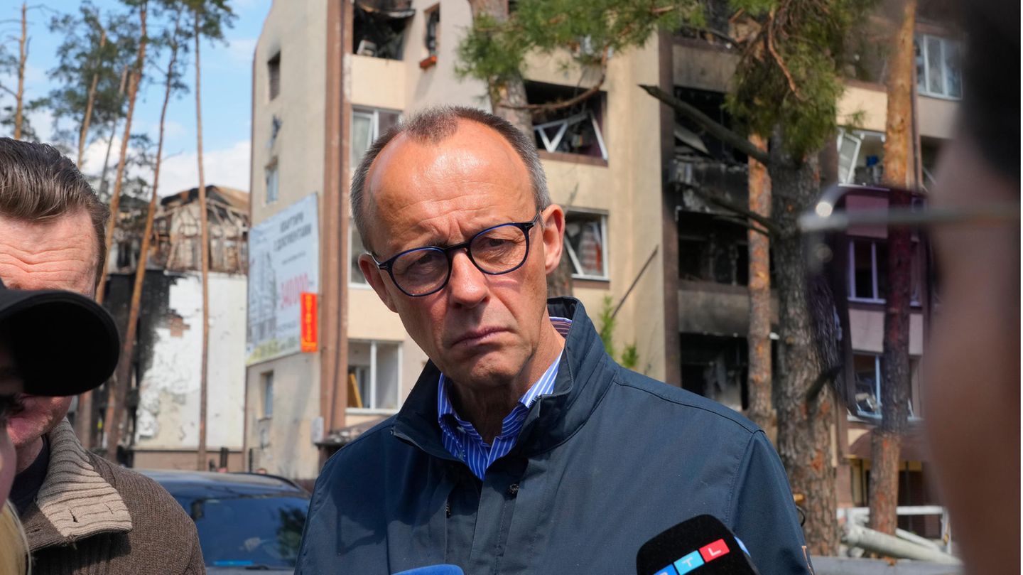 Friedrich Merz in Irpin