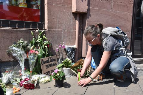 Gedenkort vor der Metzgerei