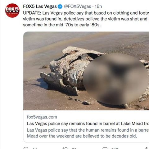 Ein Foto des Fasses, das bei Las Vegas gefunden wurde