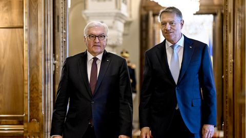 Frank-Walter Steinmeier und der rumänische Präsident Klaus Johannis