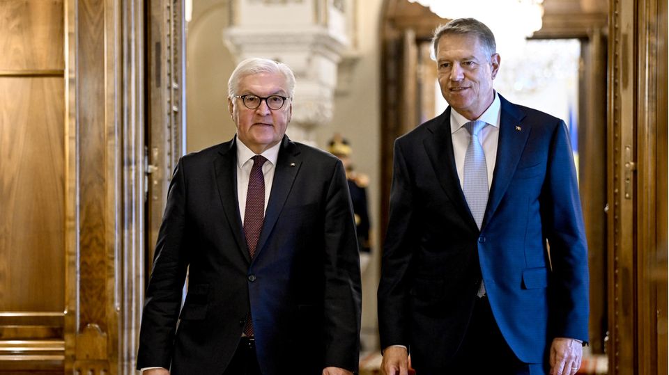 Frank-Walter Steinmeier und der rumänische Präsident Klaus Johannis