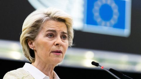 Ursula von der Leyen, Präsidentin der Europäischen Kommission, spricht vor dem EU-Parlament