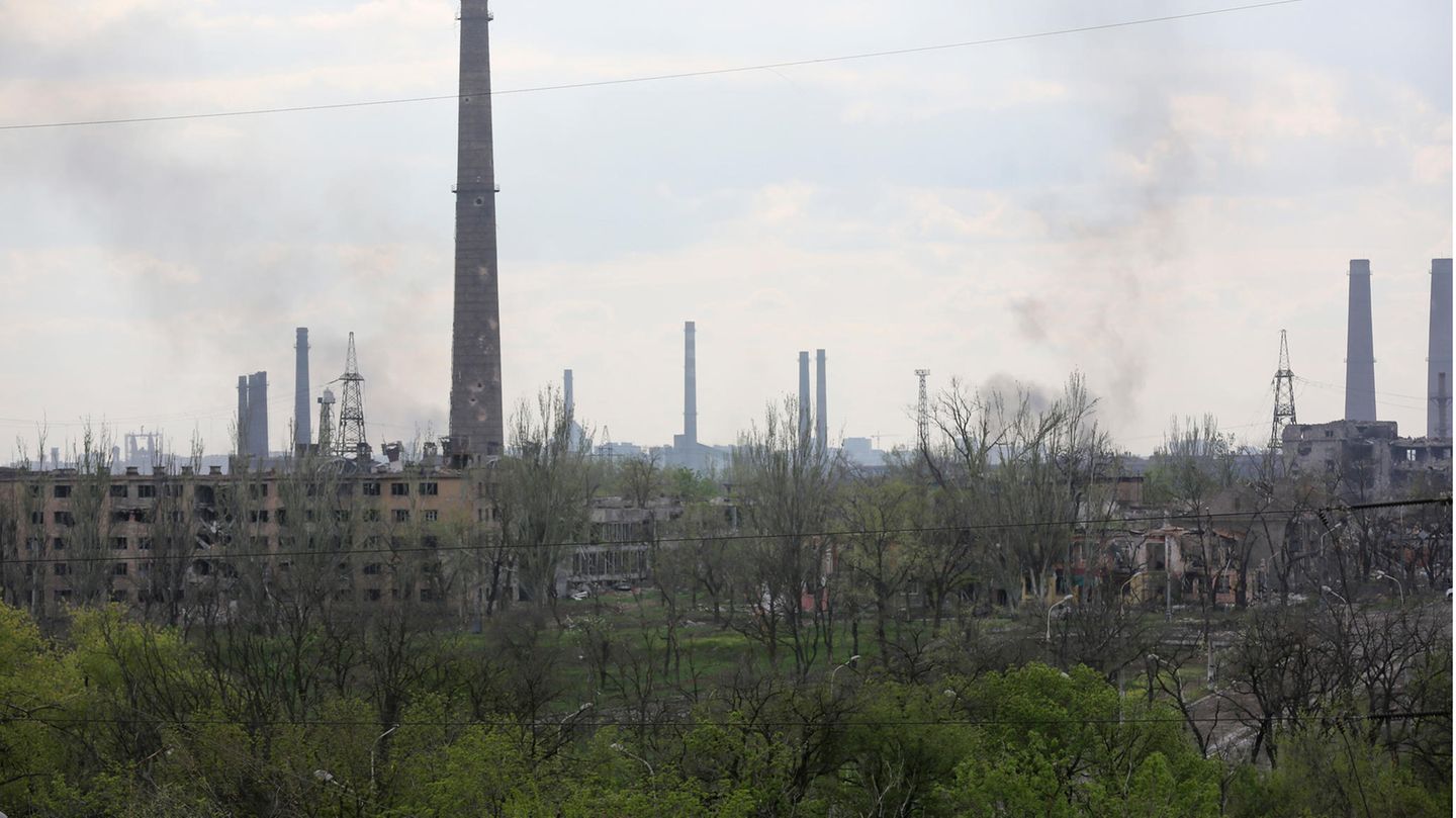 Stahlwerk in Mariupol