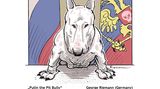 Virtuelle Cartoon-Ausstellung: Blut an Putins Schuhen: So sehen internationale Zeichner den Krieg in der Ukraine