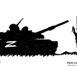 Virtuelle Cartoon-Ausstellung: Blut an Putins Schuhen: So sehen internationale Zeichner den Krieg in der Ukraine