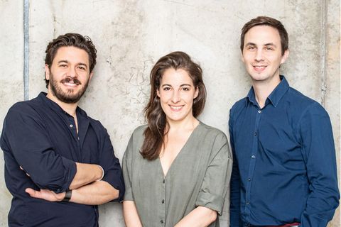 Mazen Rizk hat Mushlabs 2018 gegründet, Cathy Preisser und Thibault Godard (v. l.) kamen später als Co-Founder dazu