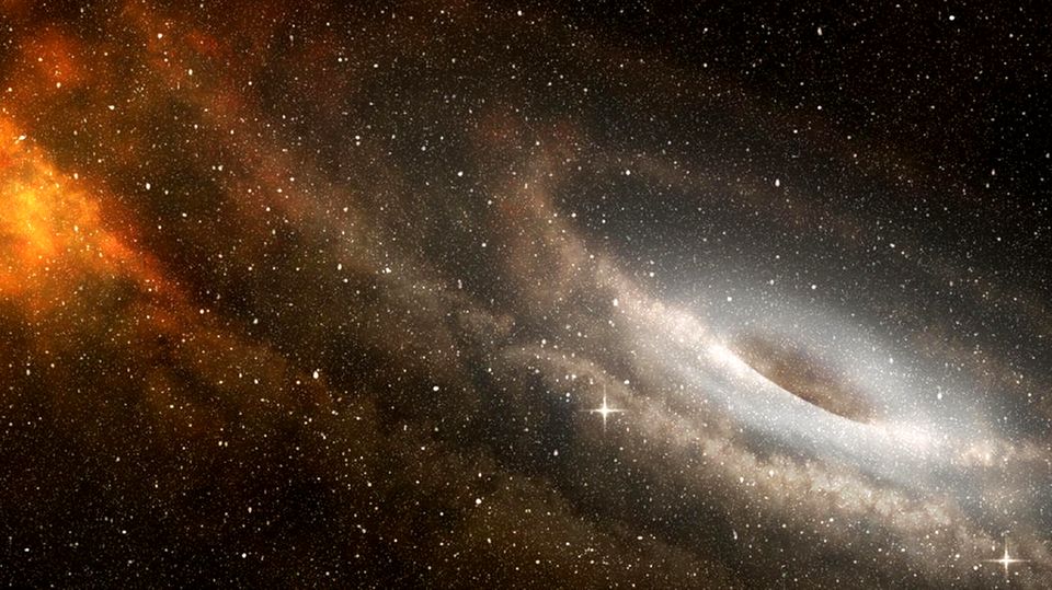 Ein Schwarzes Loch im Zentrum einer Spiralgalaxie