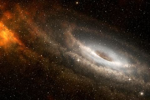 Ein Schwarzes Loch im Zentrum einer Spiralgalaxie