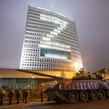 Proben am Vorabend der Militärparade