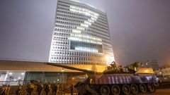 Proben am Vorabend der Militärparade