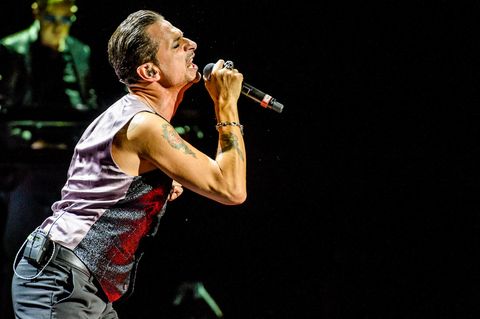 Dave Gahan, Sänger von Depeche Mode, bei einem Konzert
