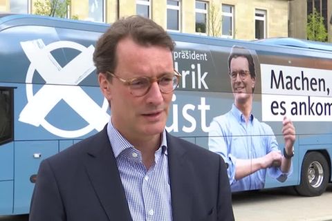 Video: NRW-Wahl: Hendrik Wüst will Ministerpräsident bleiben