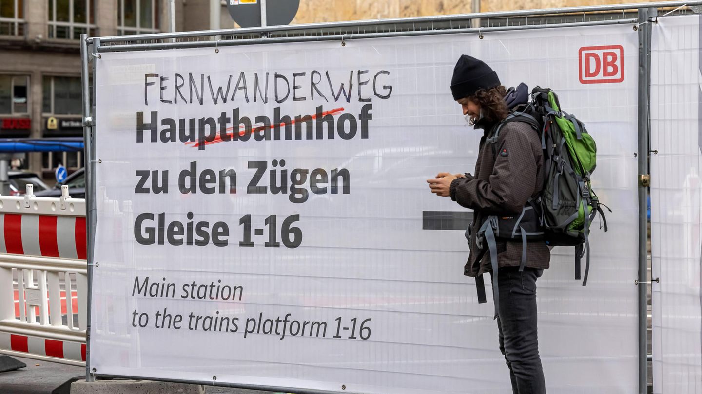 Ironische Bemerkung am Stuttgarter Hauptbahnhof