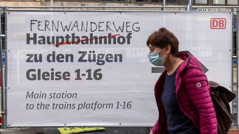 Ironische Bemerkung am Stuttgarter Hauptbahnhof