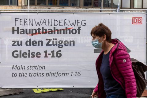 Ironische Bemerkung am Stuttgarter Hauptbahnhof