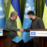 UN-Generalsekretär António Guterres und Präsident Selenskyj