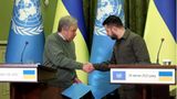 UN-Generalsekretär António Guterres und Präsident Selenskyj