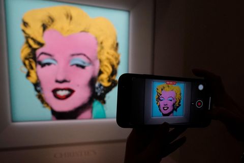 Der Siebdruck von Künstler Andy Warhol entstand 1964 und zeigt Marilyn Monroe