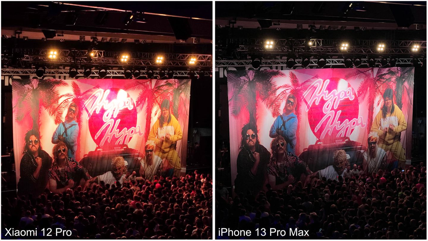 Das Konzertplakat mit Zoom im Kamera-Test Xiaomi Pro 12 gegen iPhone 13 Pro Max
