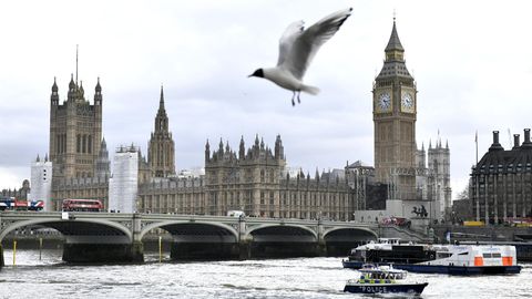 Blick auf den Big Ben und den Regierungssitz in London
