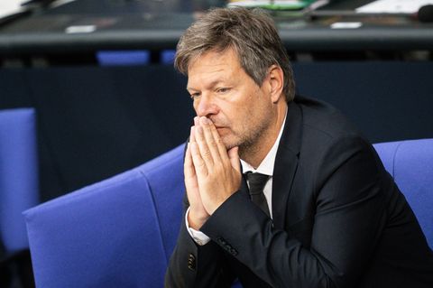 Robert Habeck bei der heutigen Debatte im Bundestag