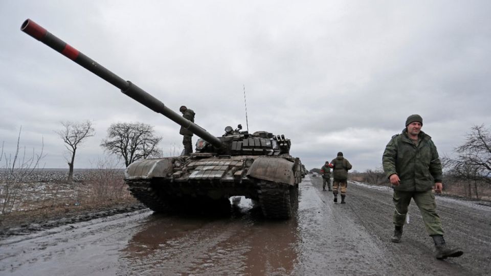 Russian troops in front of Kyiv