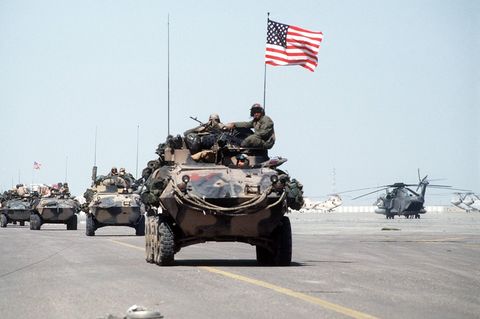 US-Marines auf dem internationalen Flughafen von Kuwait
