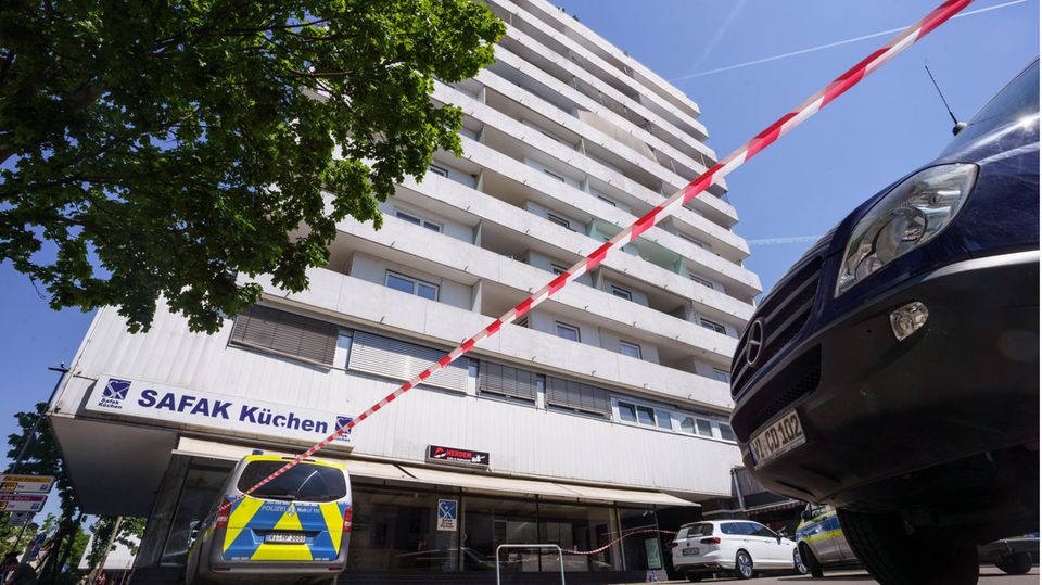 Hochhaus in der Innenstadt von Hanau