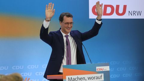 Der bisherige NRW-Ministerpräsident und CDU-Spitzenkandidat für die Landtagswahl in Nordrhein-Westfalen, Hendrik Wüst