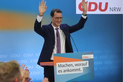 Der bisherige NRW-Ministerpräsident und CDU-Spitzenkandidat für die Landtagswahl in Nordrhein-Westfalen, Hendrik Wüst