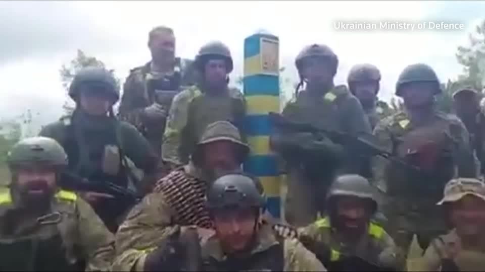Video: Bei Charkiw: Ukrainische Einheiten sollen russische Soldaten über die Grenze gedrängt haben