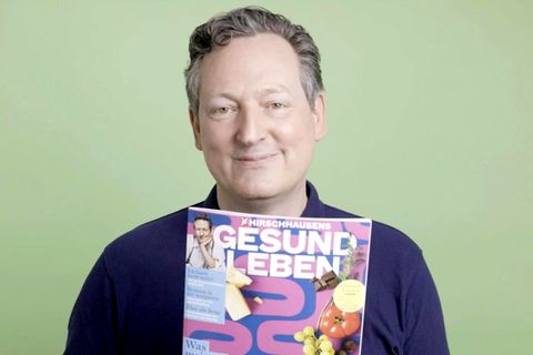 Eckart von Hirschhausen stellt sein neues Heft "Gesund Leben" vor